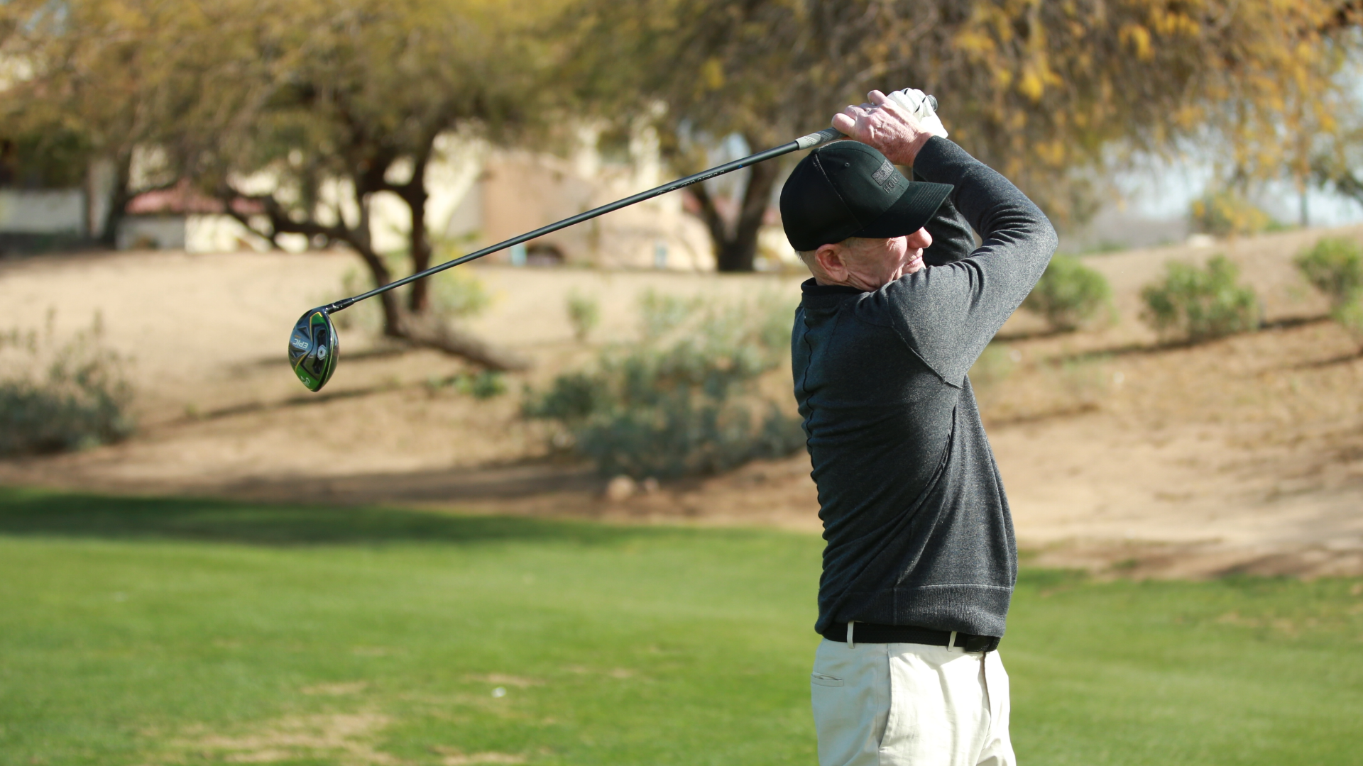 Hank Haney swinging his golf club